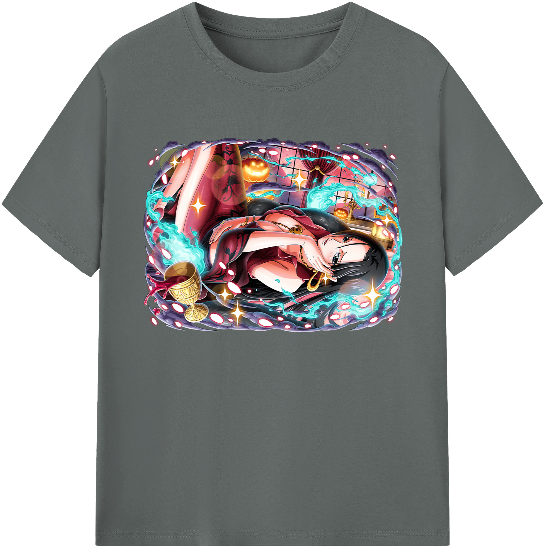 ワンピース ボア・ハンコック ONE PIECE Boa·Hancock 綿100％ メンズ半袖Tシャツ｜肌触りやわらか＆通気性